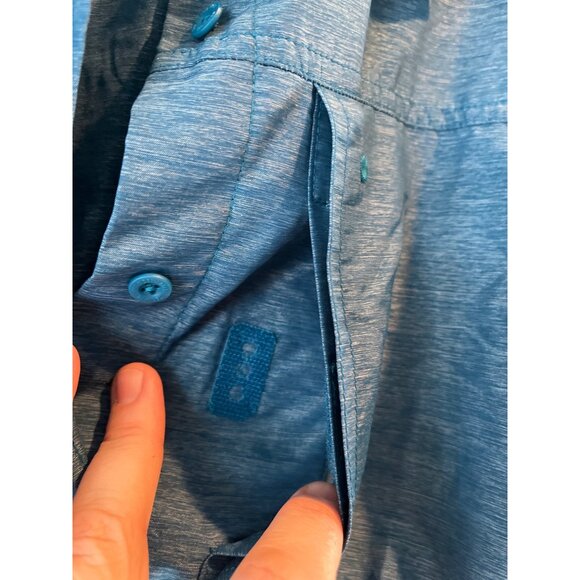 The North Face Womens Blue Button-Up Shirt M/M Polyester Lightweight - Picture 4 of 16